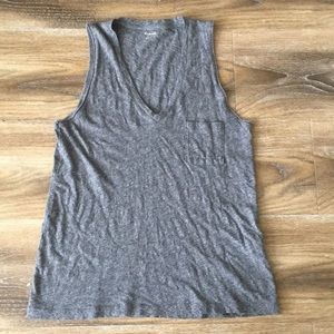 Madewell Cotton Whisper V Neck Tank Top